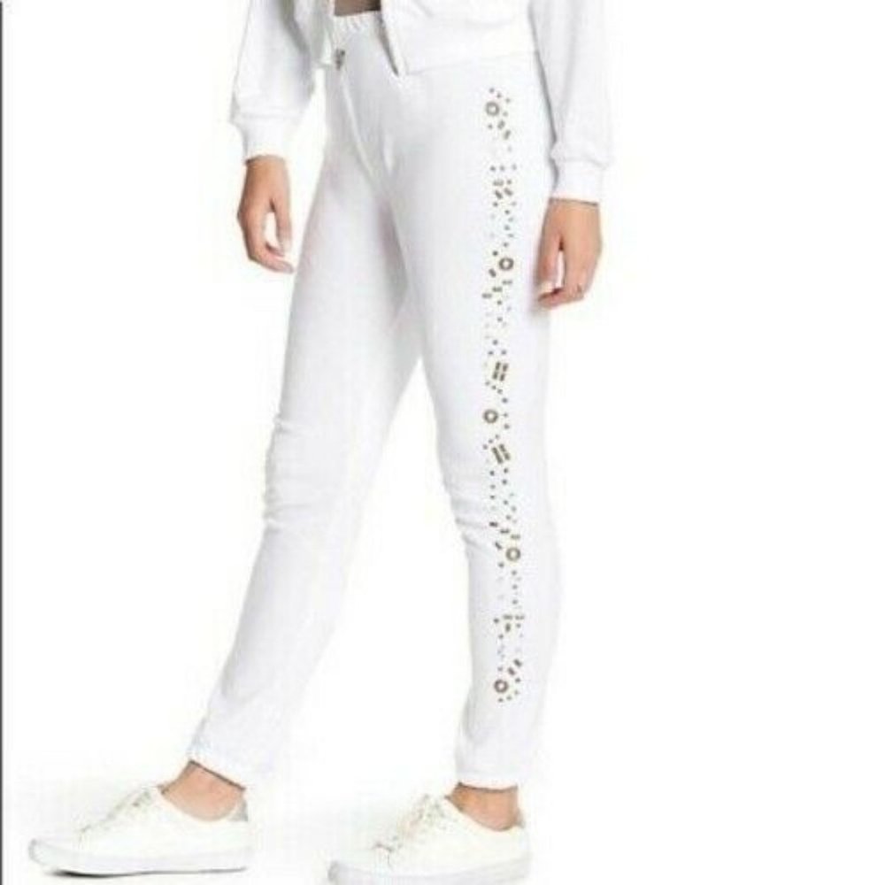 WILDFOX Sweatpants Joggers White Cowboy Gold Studs